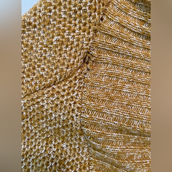 Ava & Viv Mustard  Marled Open Cardigan Sweater - Picture 6 of 6